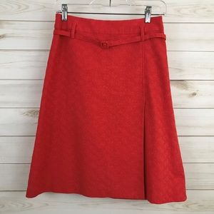 Express Design Studio Eyelet Red Skirt Belt Sz 0